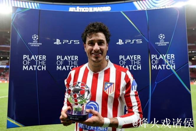 希门尼斯第93分钟绝杀，荣膺马竞对阵国米全场最佳